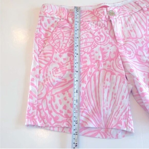 Lilly Pulitzer Jayne Knit Pelican Pink Sea Cups Shorts Womens 4 - Picture 4 of 8